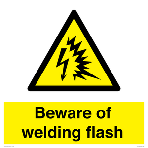 Beware of welding flash